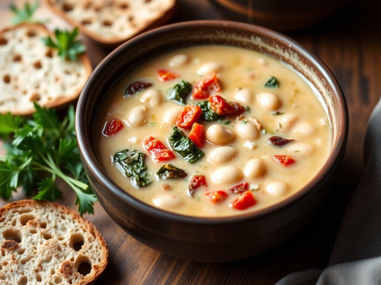 Creamy Tuscan White Bean Soup