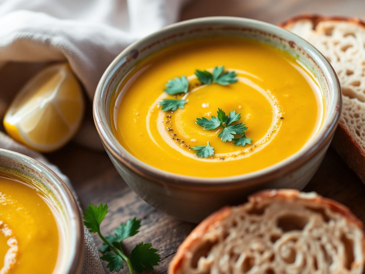 Golden Lentil Turmeric Soup