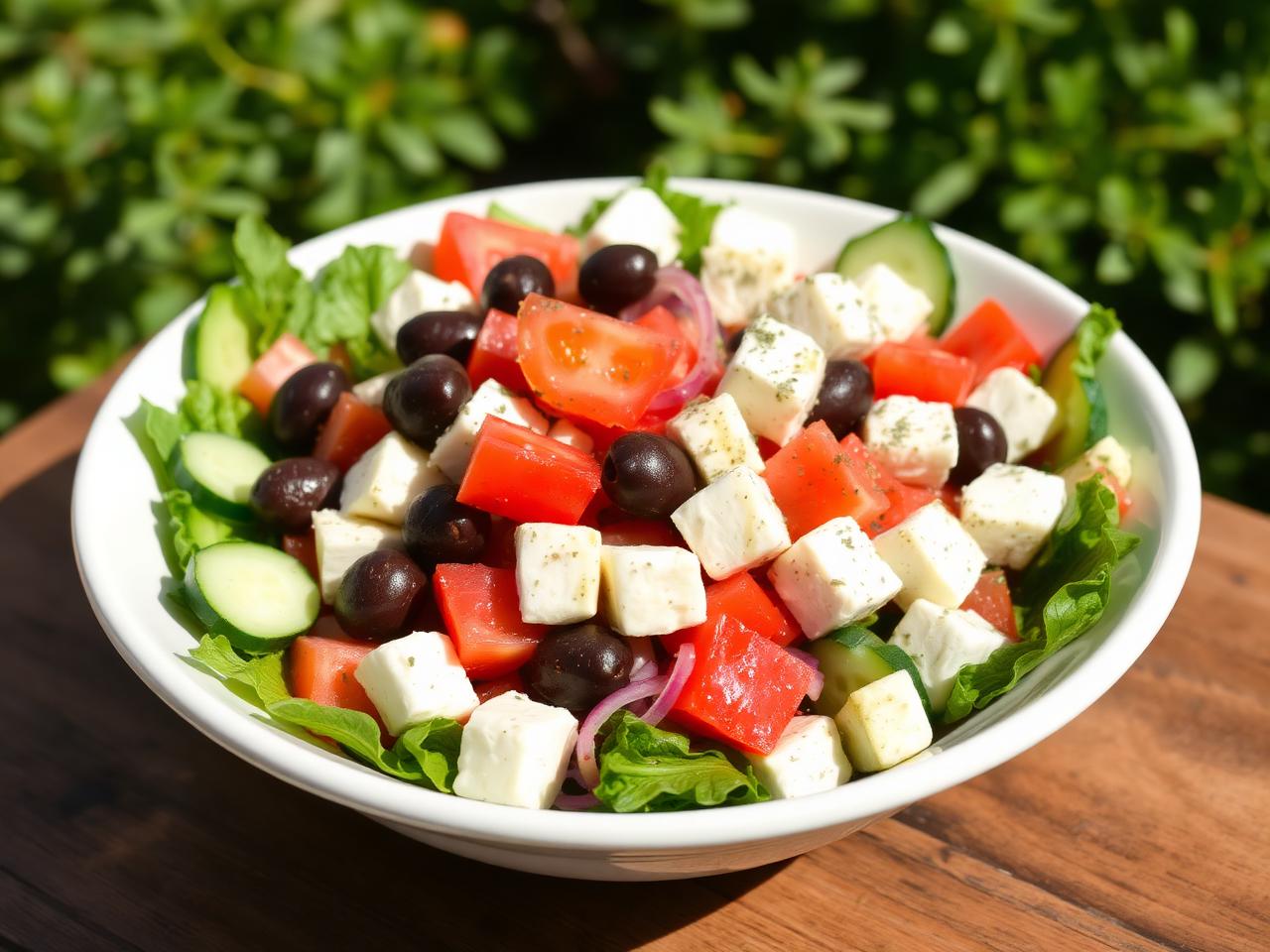 Greek Salad with Lemon Dressing