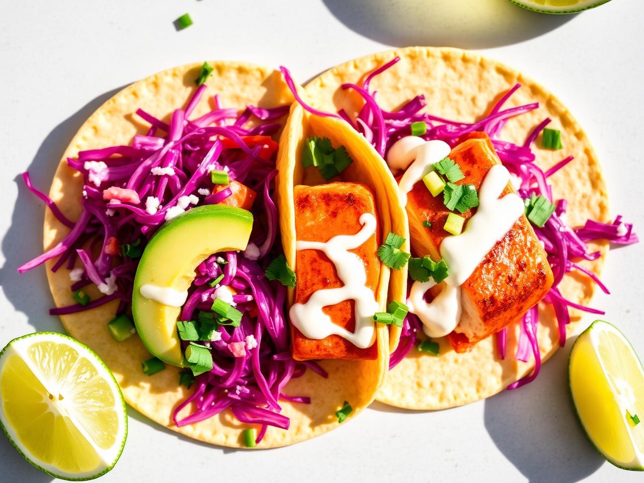Honey Lime Salmon Tacos