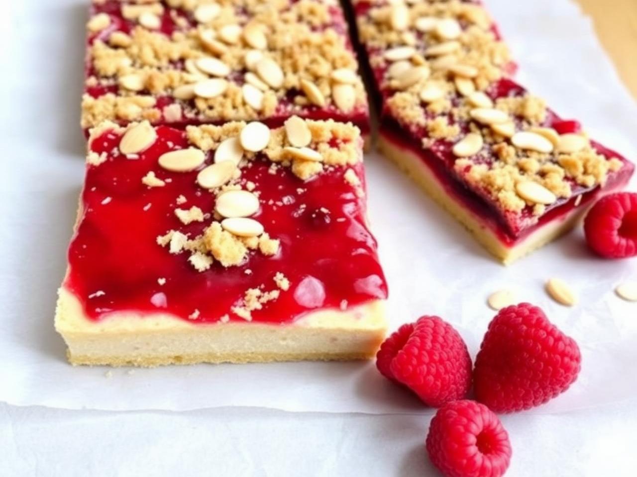 Raspberry Almond Crumble Bars