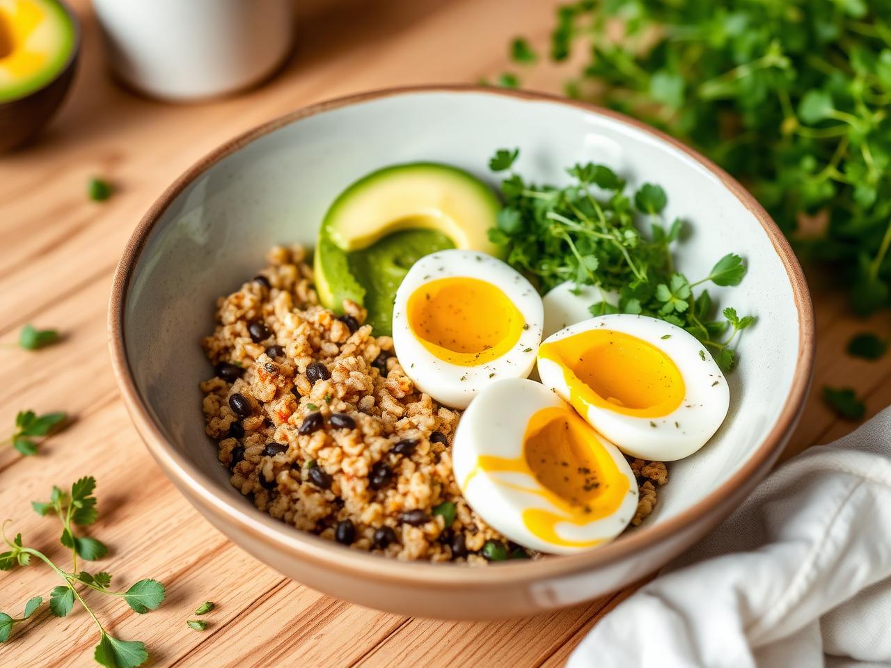 Savory Egg Avocado Breakfast Bowl